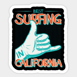 Niche Skull Island Mod Art  Califorina Surfing Sticker